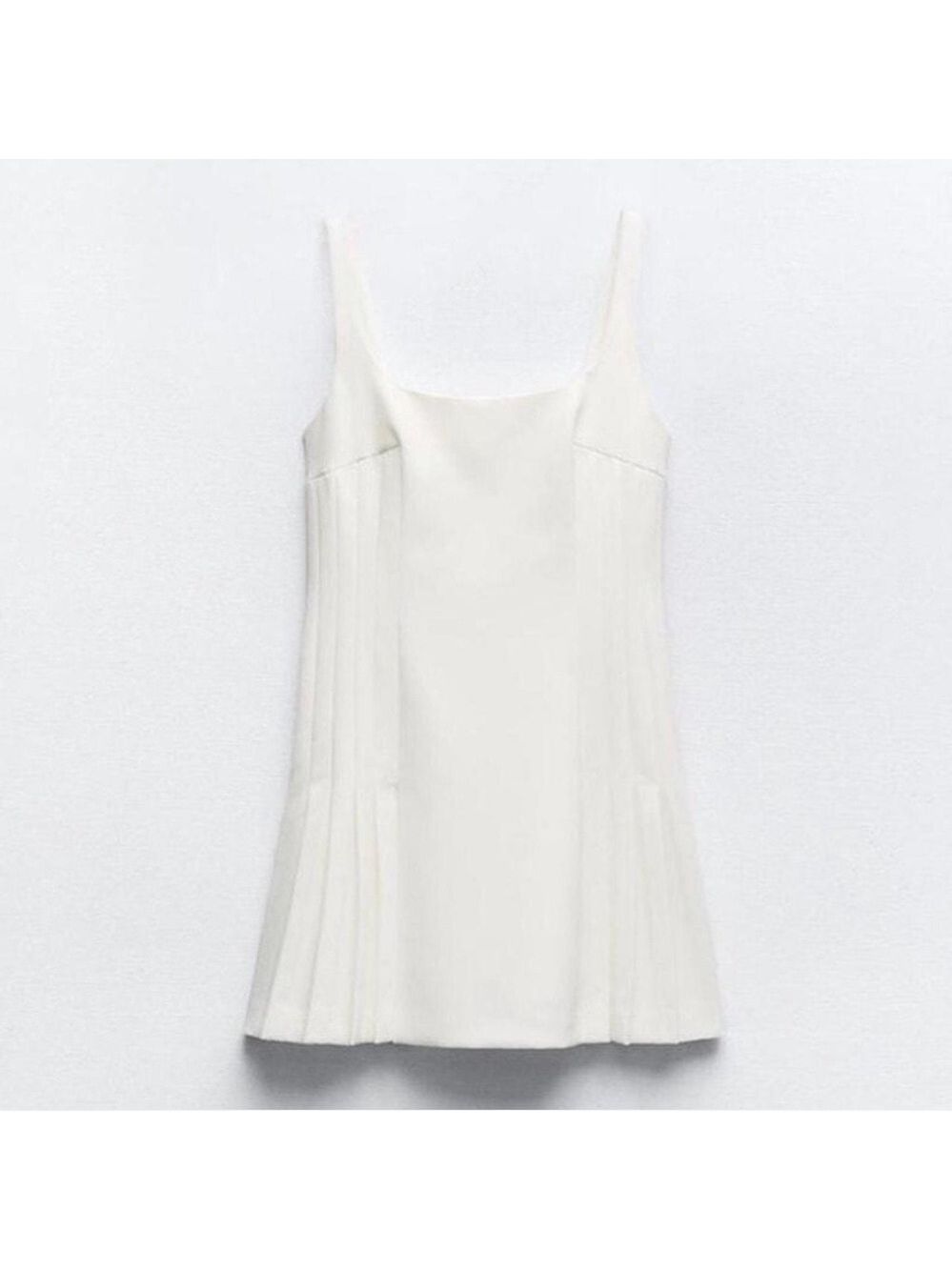 Zara White Pleated Tennis Golf Dress size L Large - Picture 3 of 6